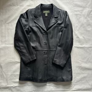 Eddie Bauer Leather Jacket Thinsulate Lining Womens Medium Tall